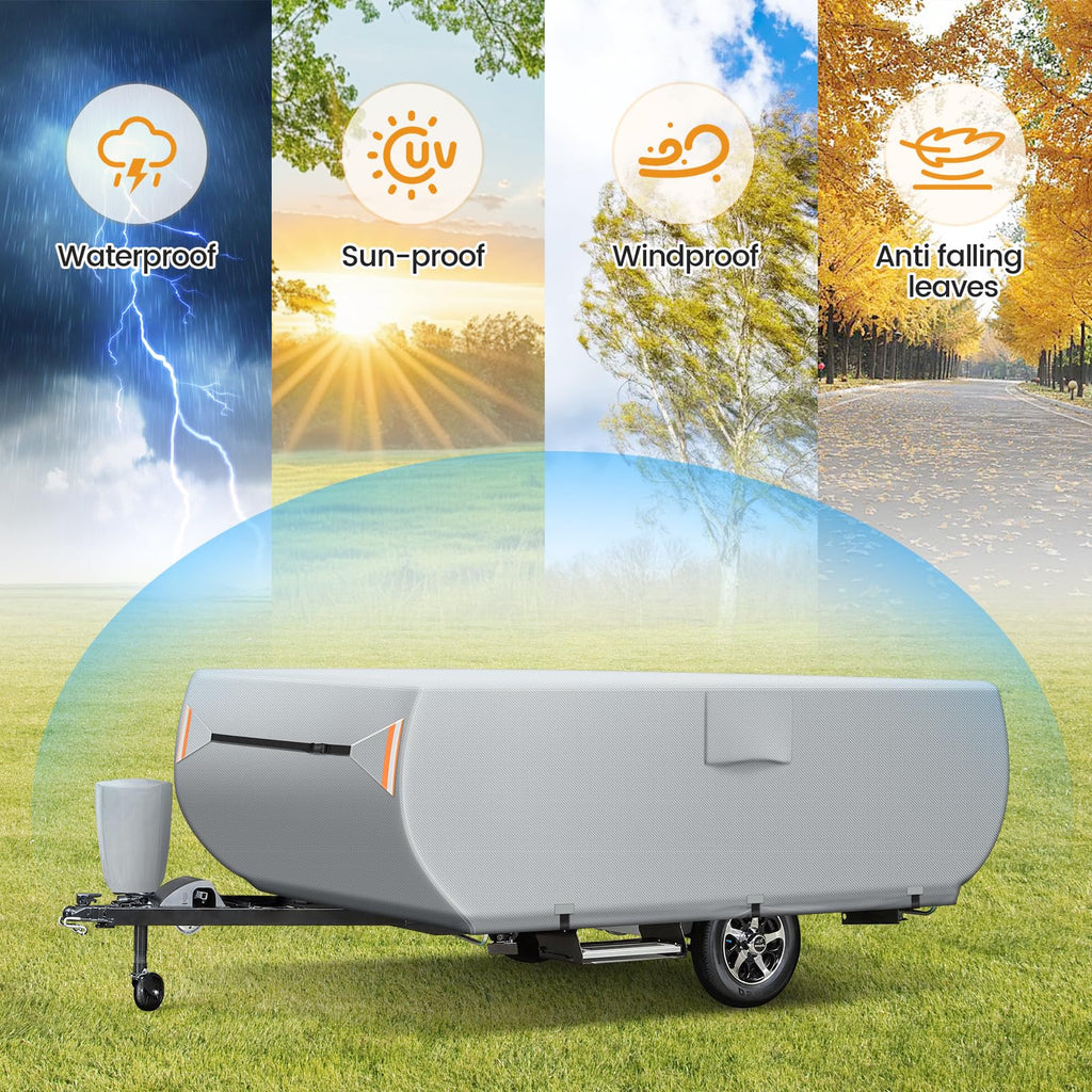 7 Layers Ripstop Waterproof Pop Up Camper Cover Fits 14' - 16' Trailers O588115