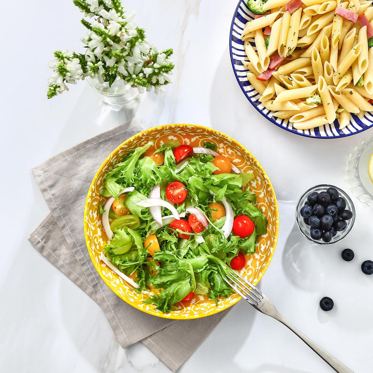 Ceramic Pasta Bowls Set of 4, 34 OZ R9204