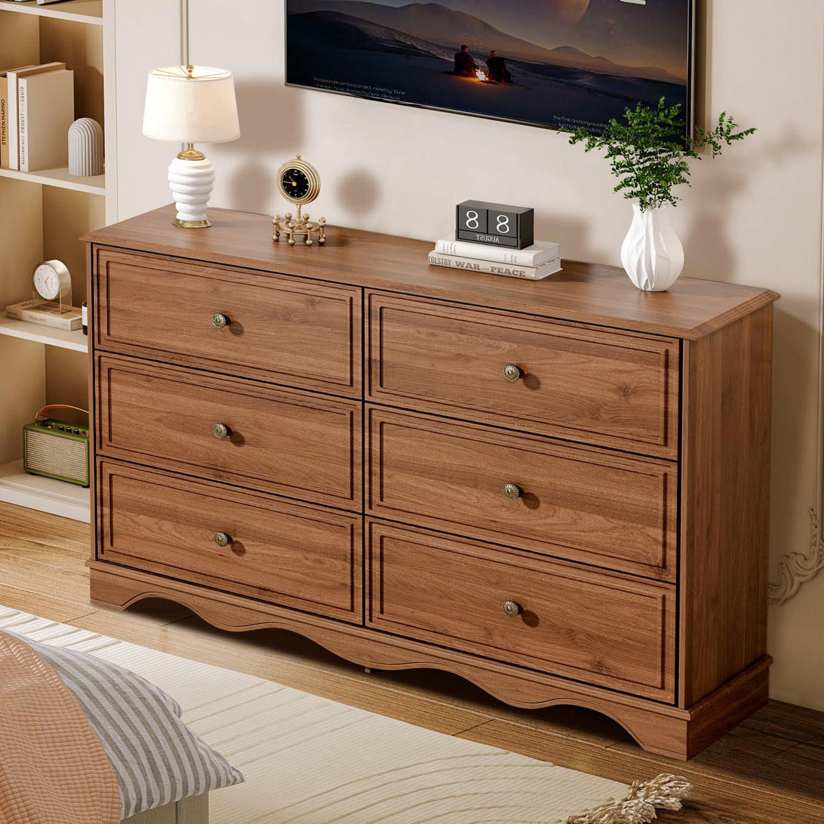 Chestnut 6 Drawer Chest of Drawers C902
