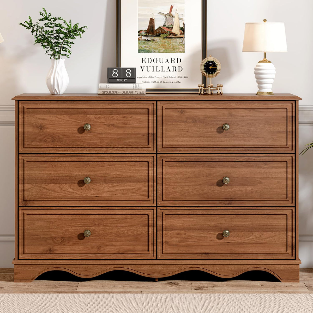 Chestnut 6 Drawer Chest of Drawers C902