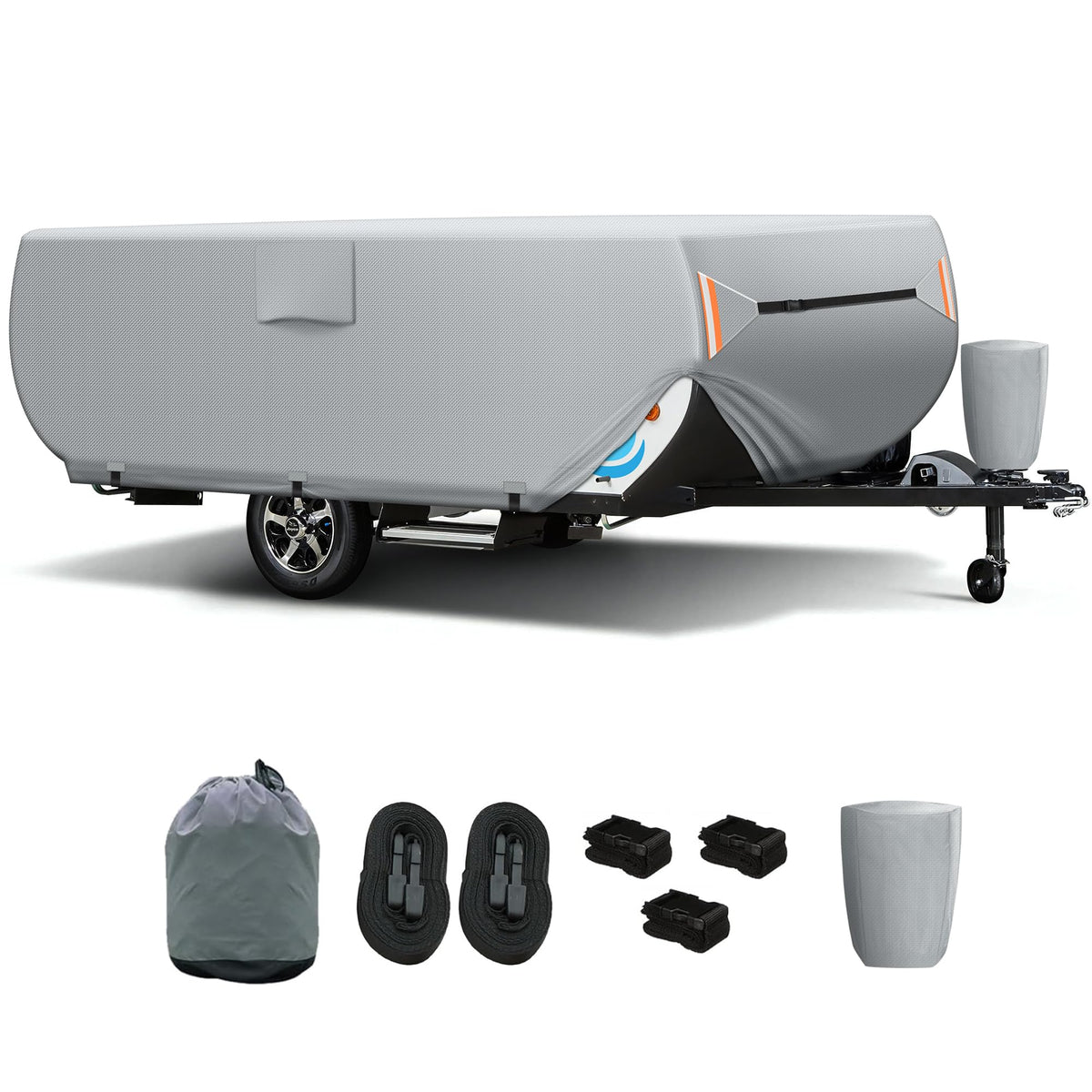 7 Layers Ripstop Waterproof Pop Up Camper Cover Fits 14' - 16' Trailers O588115
