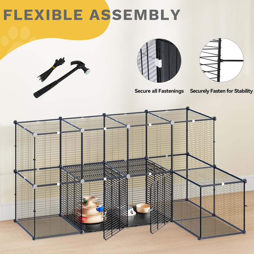3-Tier Cat Cage Indoor Enclosure with Hammock U92814