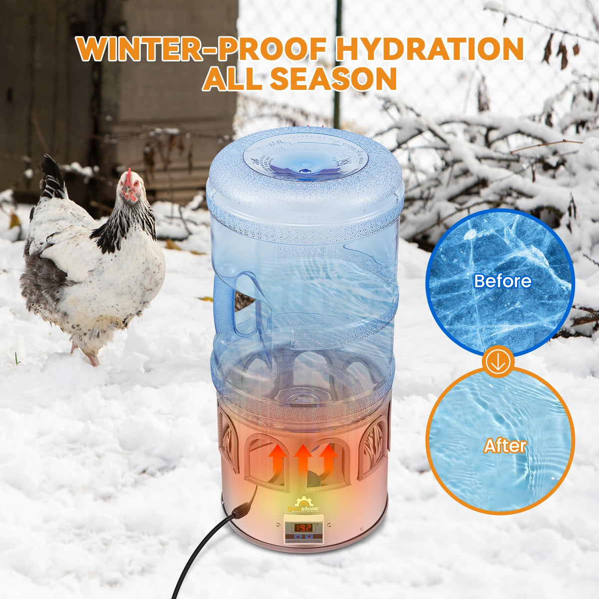 Heated Chicken Waterer 5 Gallon H787664