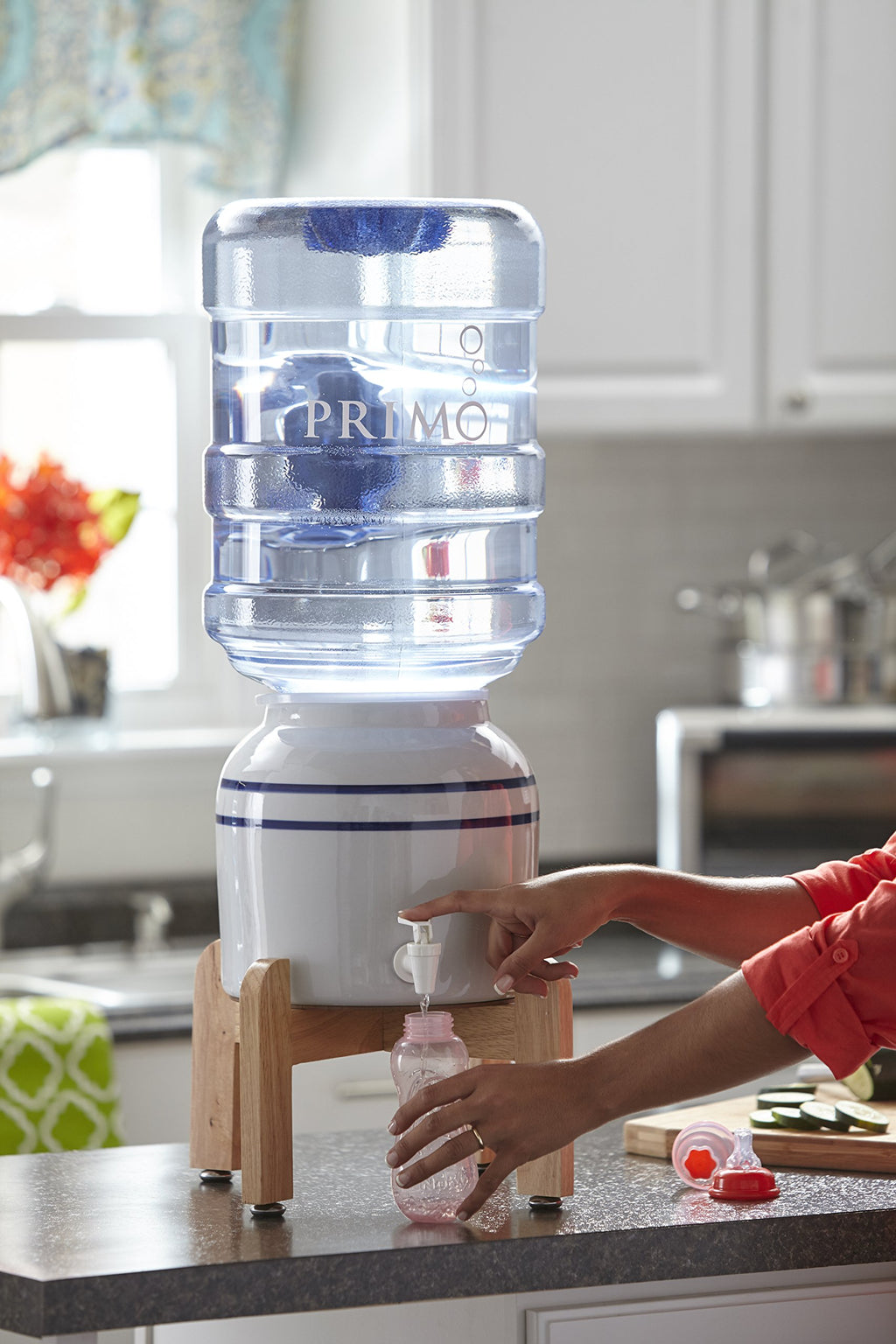 Ceramic Countertop Water Jug Dispenser with Stand T165232