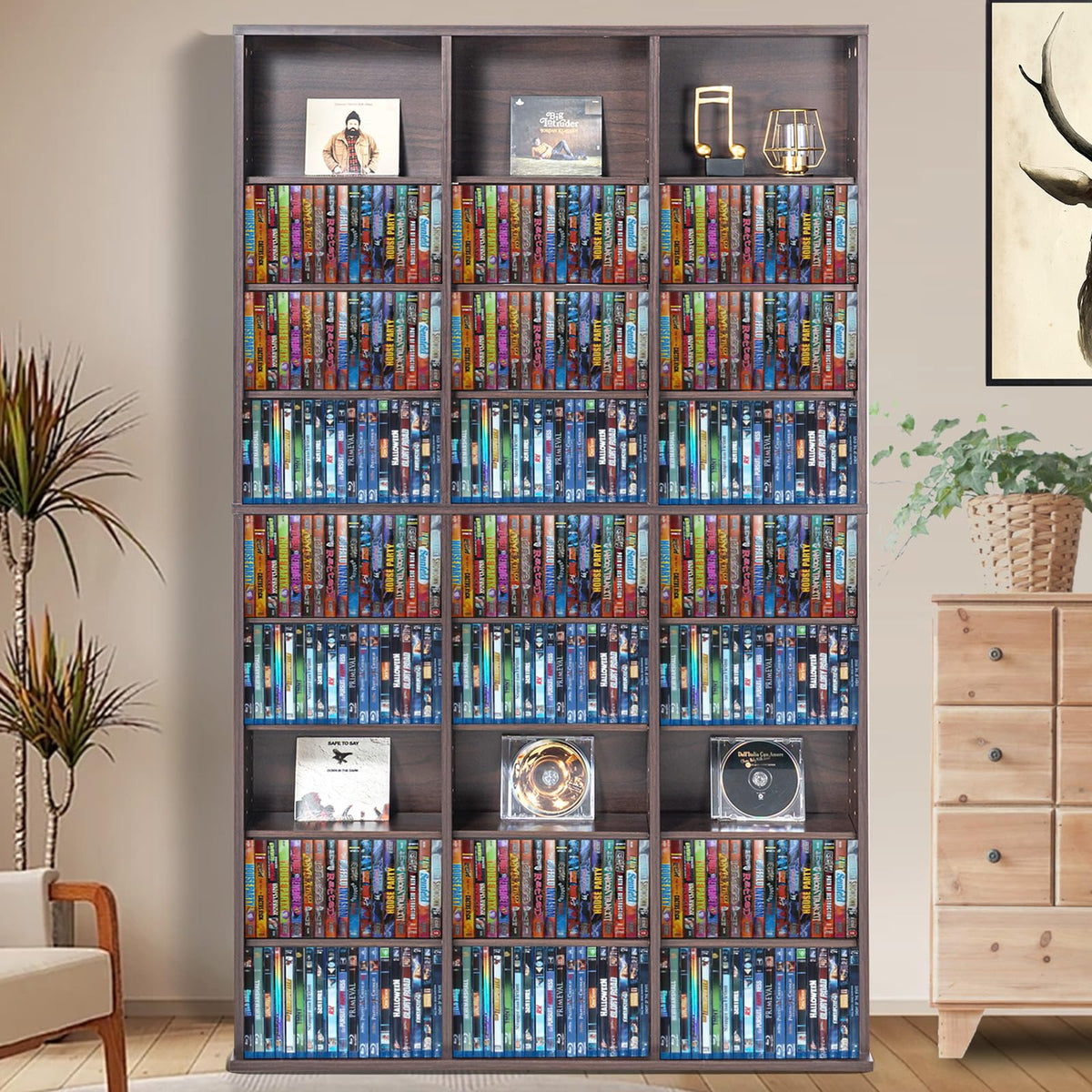 Espresso 9-Layer Media Storage Cabinet E8963