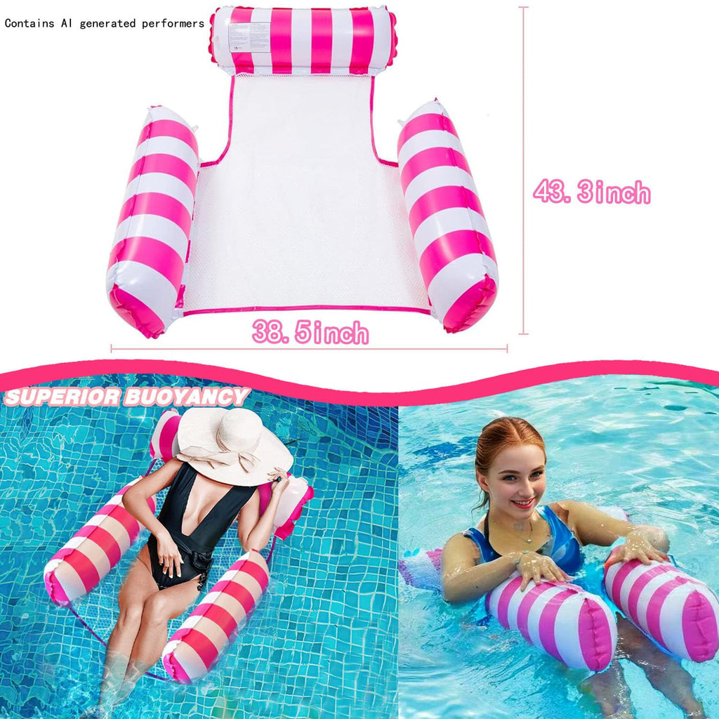 2 Pack Inflatable Pool Floats Chair Bed Hammock B481841