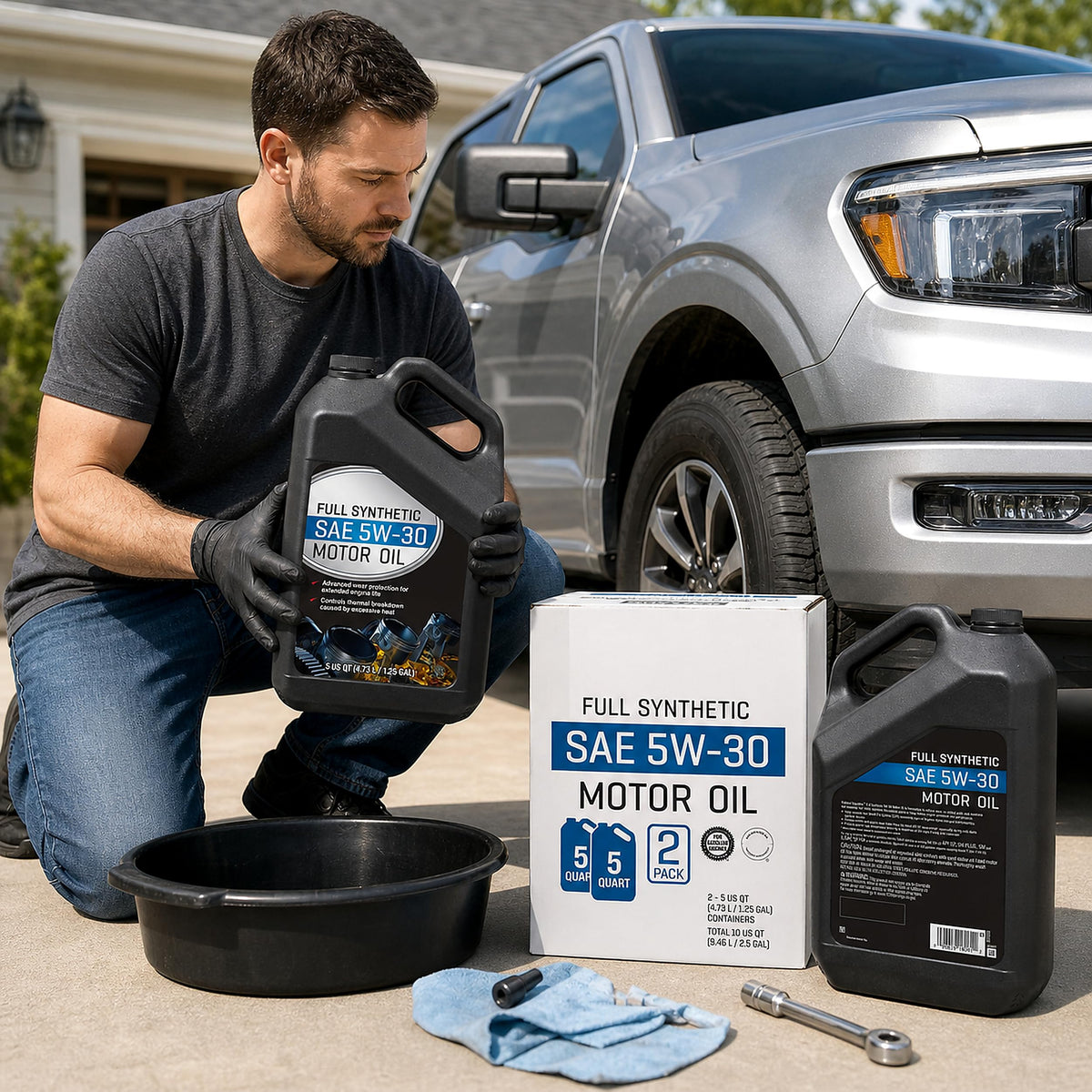 Full Synthetic Motor Oil 5W-30 5 Quart 2 Pack P7366