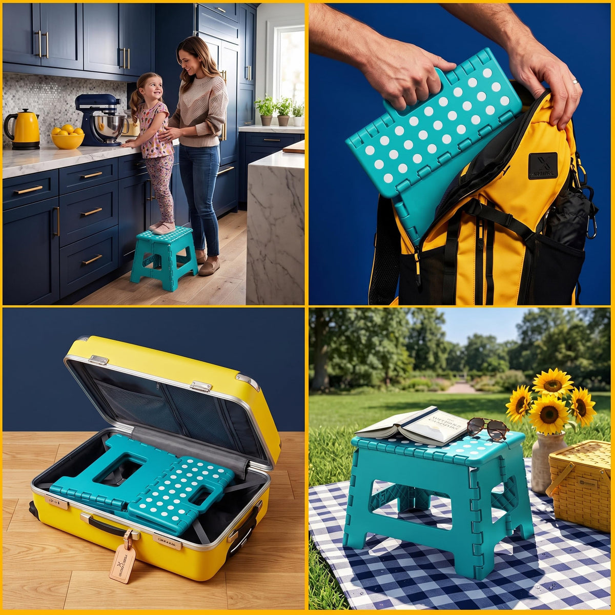 9 Inch Anti-Slip Folding Step Stool A937