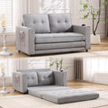 Light Gray Convertible Futon Sofa Bed G68385