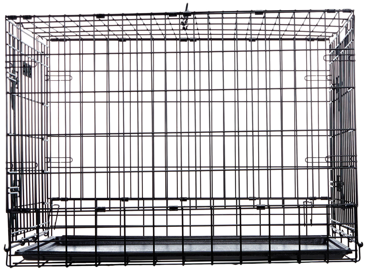 Double Door Folding Metal Dog Crate X374289