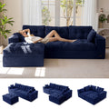 104-Inch L-Shaped Couch with Ottoman A304270