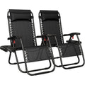 26" Zero Gravity Recliners Set of 2 Dark Black U669071