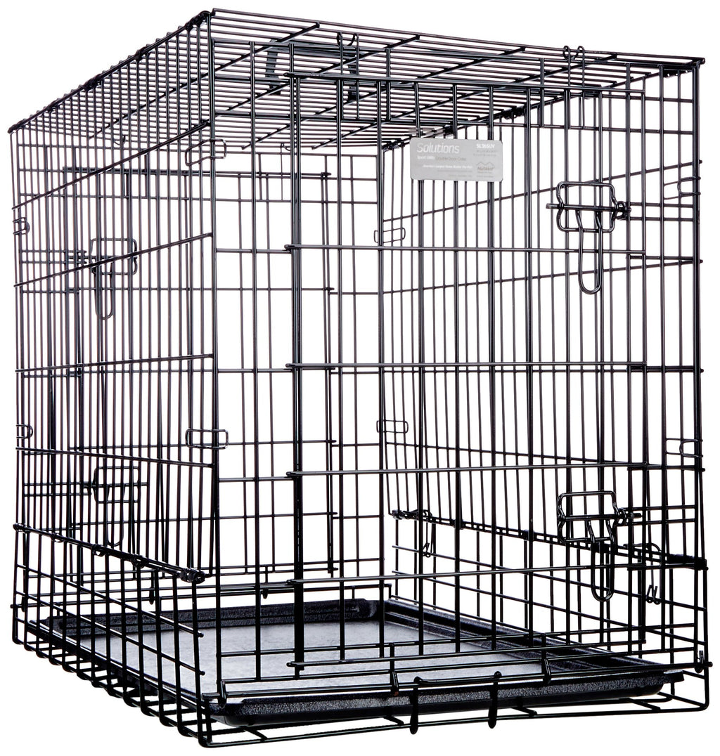 Double Door Folding Metal Dog Crate X374289