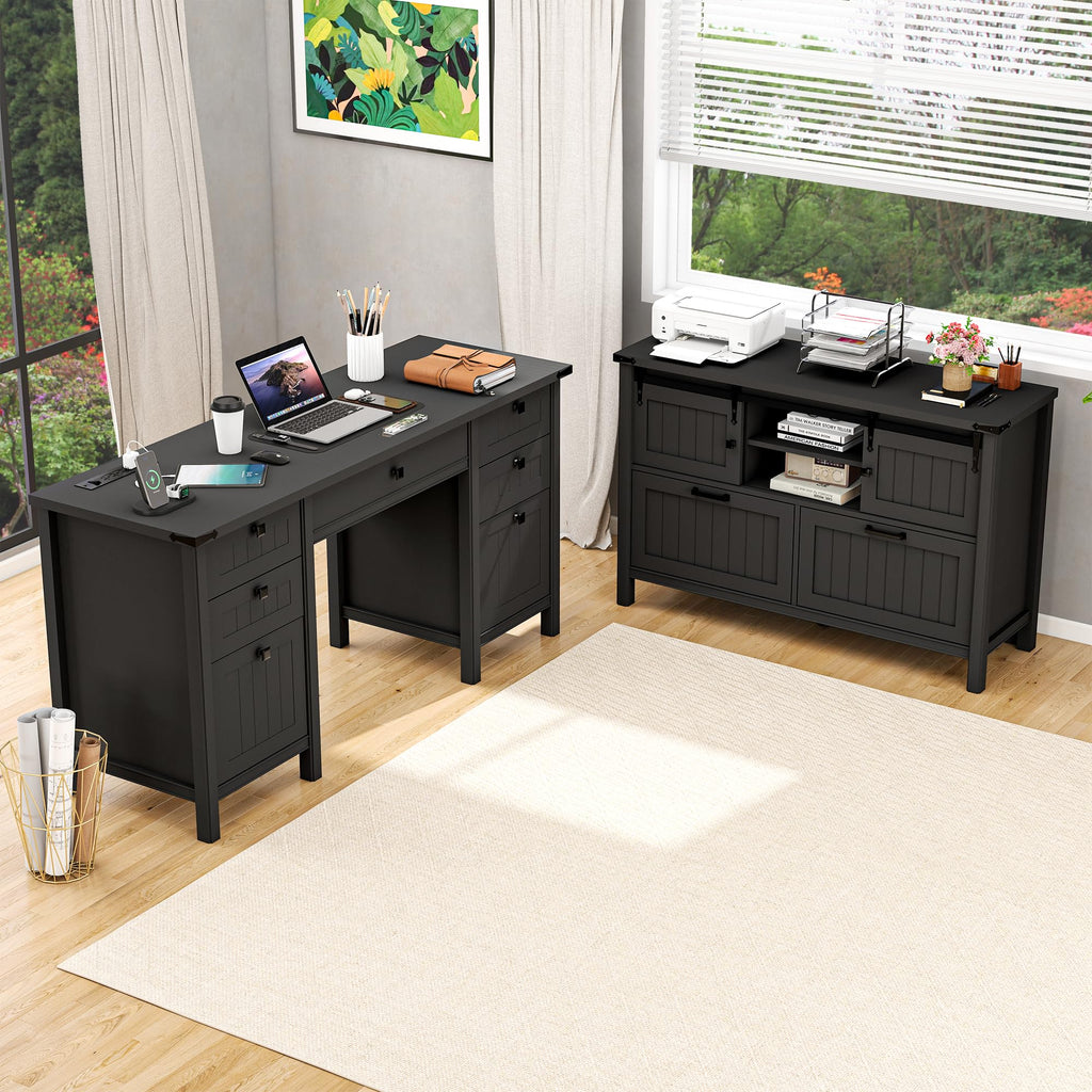 Lateral File Cabinet with Charging Station Z5408