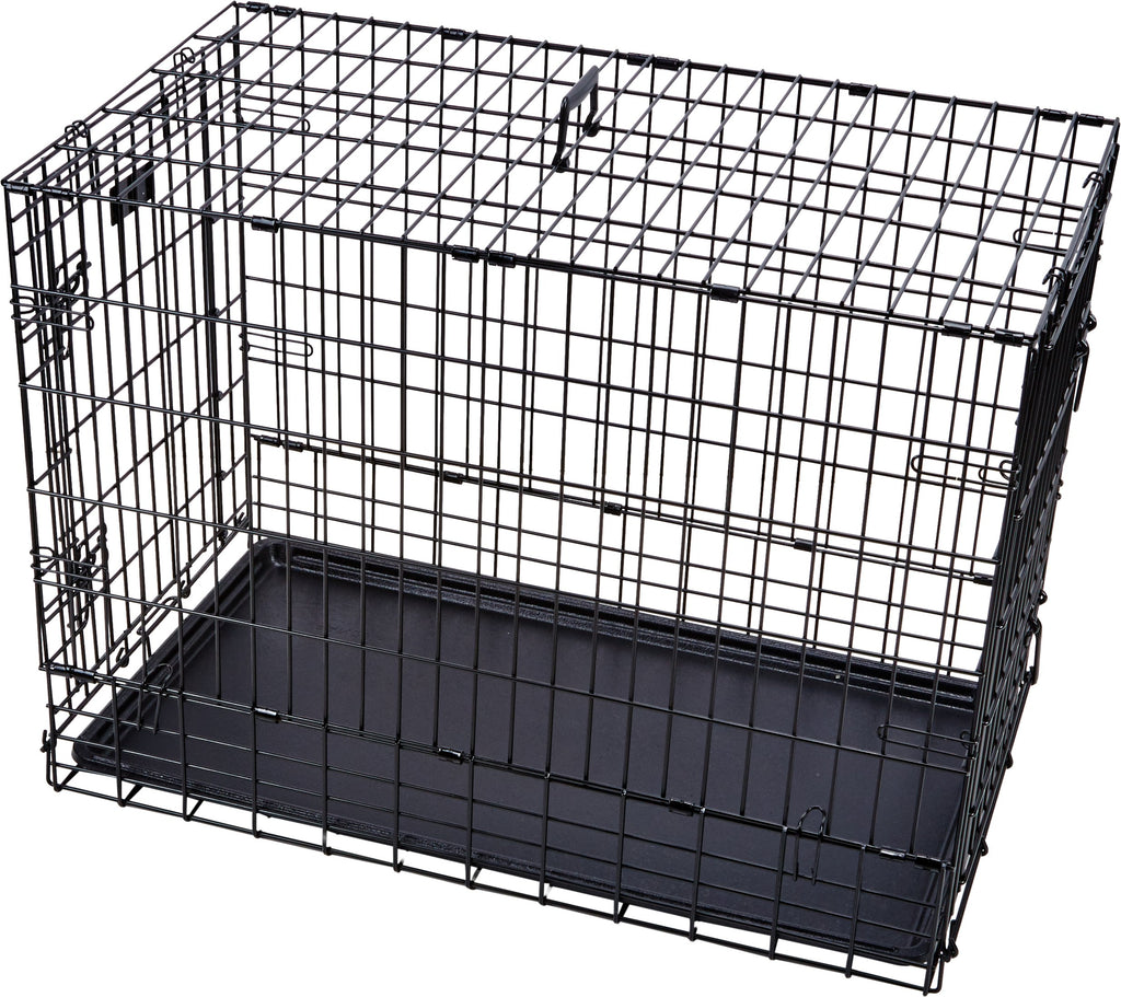 Double Door Folding Metal Dog Crate X374289