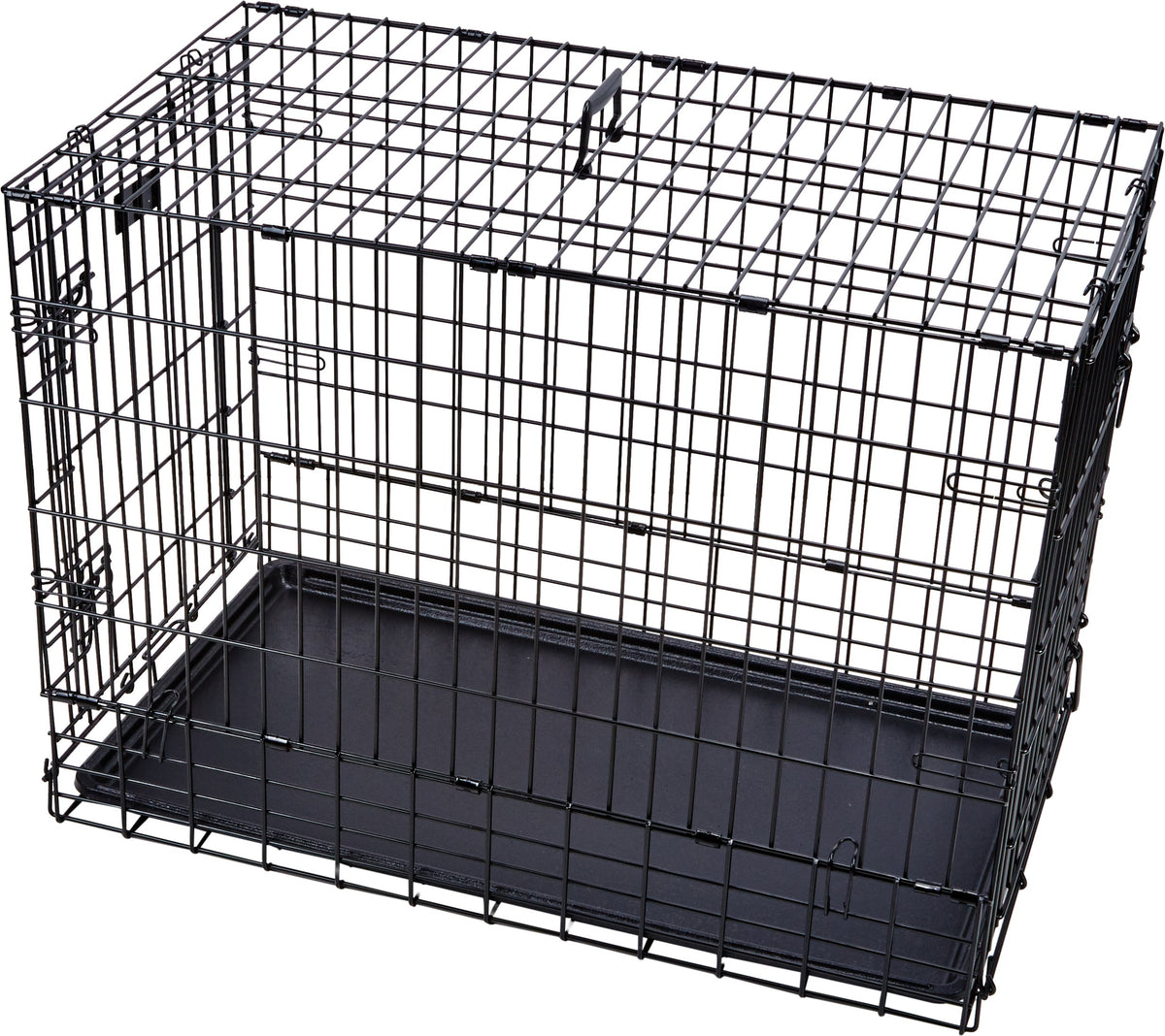 Double Door Folding Metal Dog Crate X374289
