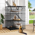 3-Tier Cat Cage Indoor Enclosure with Hammock U92814